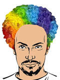 Rainbow Clown/Afro Wig - thefancydress.co.uk