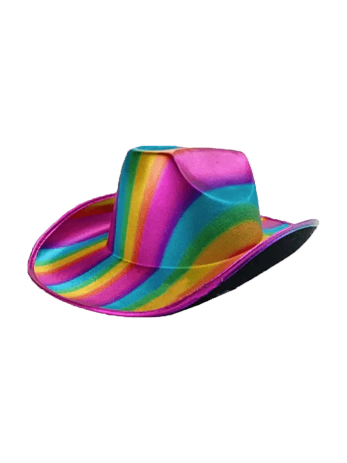 Rainbow Cowboy Pride Hats - thefancydress.co.uk
