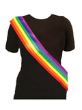 Rainbow Sash Gay Pride Fancy Dress Accessory - thefancydress.co.uk