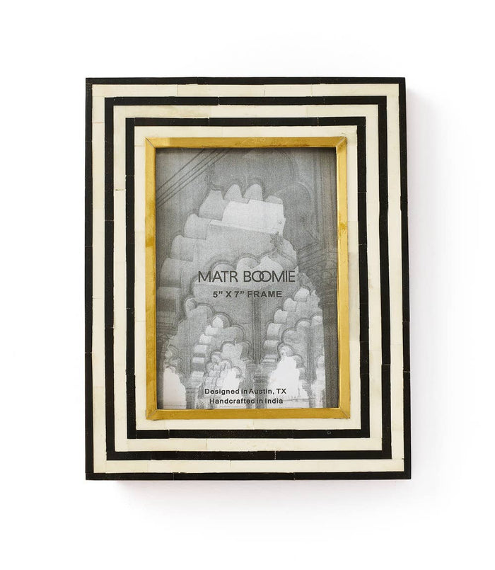Rajiva Black & Cream  5" x 7" Picture Frame