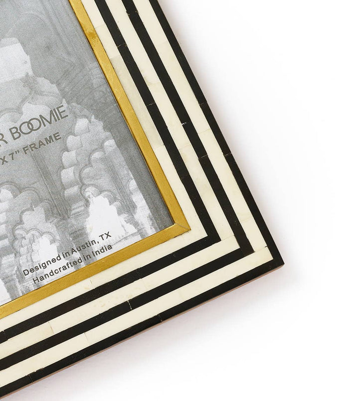 Rajiva Black & Cream  5" x 7" Picture Frame