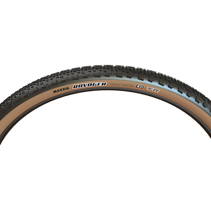 Maxxis, Ravager, Gravel Tire, 700x40C, Folding, Tubeless Ready, Dual, EXO, 120TPI, Black