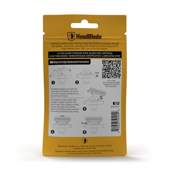Razor Cartridges HeadBlade HB4 4 cartridges