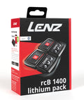 Lenz rcB 1400 lithium pack packaging on a white background