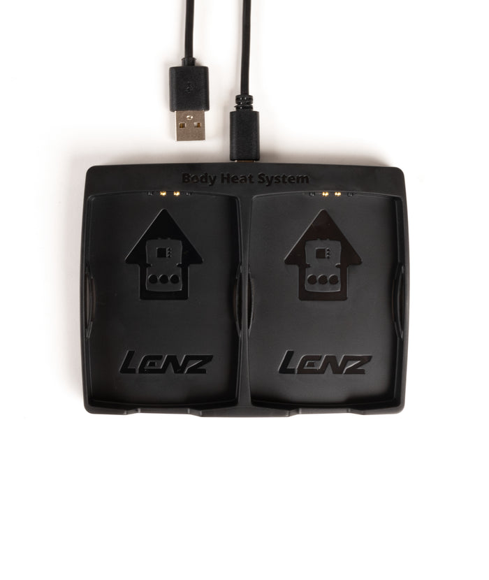 Lenz body heat system with USB connection on a white background