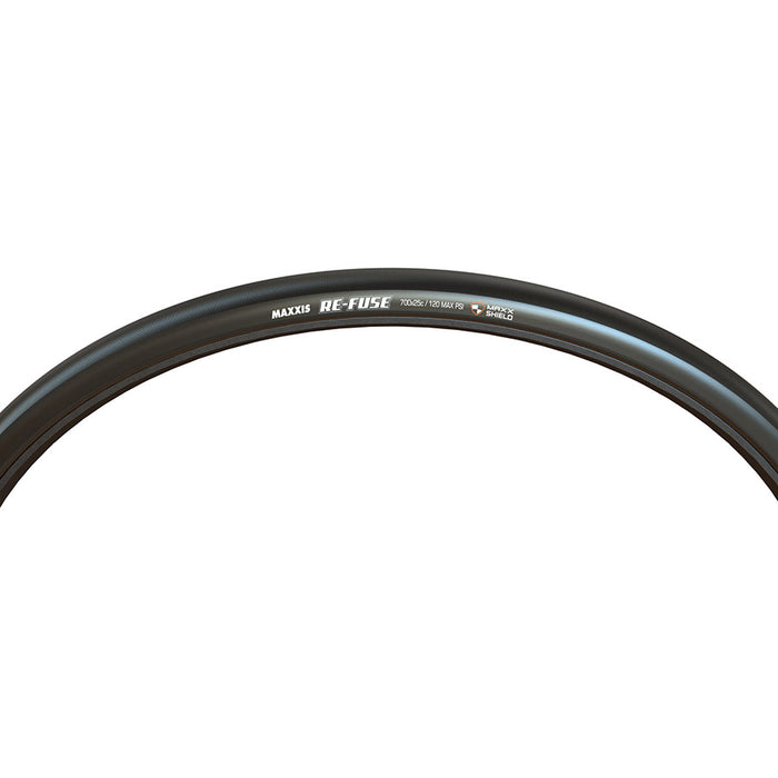 Maxxis, Re-Fuse, Road Tire, 700x32C, Folding, Tubeless Ready, Dual, MaxxShield, 60TPI, Black