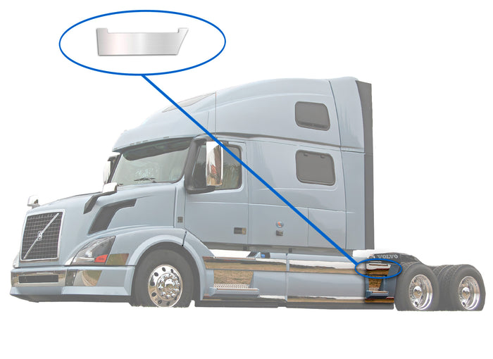 Rear Step Fairing Panel Stripe Top Chrome Trim for Driver Side (12L) 2004-2017 Volvo VNL