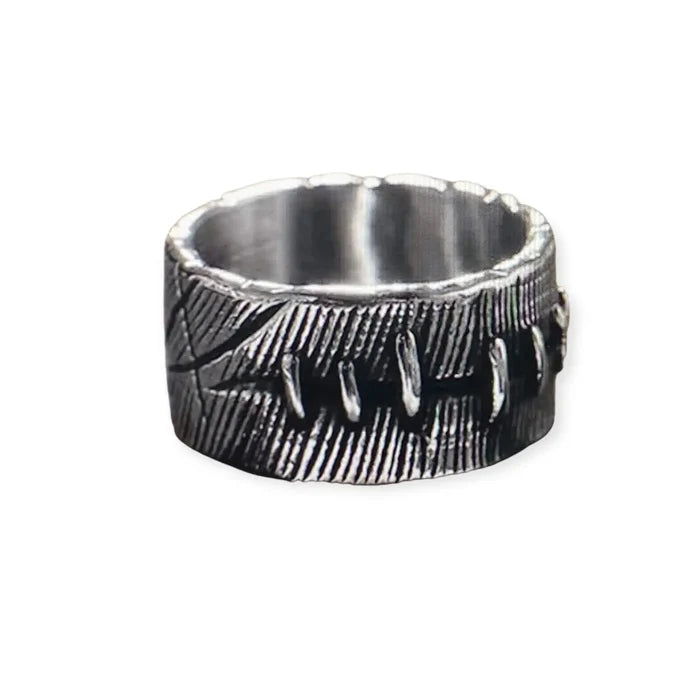 Relic Wide Band Biker Ring