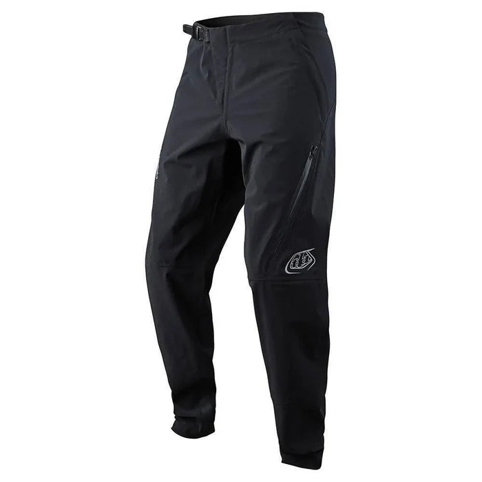 Black pants with a logo on a white background