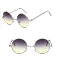 Retro Round Gradient Metal Frame Sunglasses