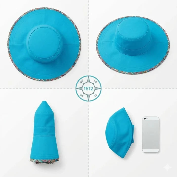 Reversible Colorful Wide Brim Summer Sun Hat - Sun Hats