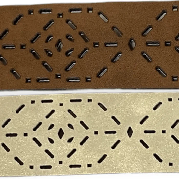 Reversible Laser Cut Out Grommet Belt