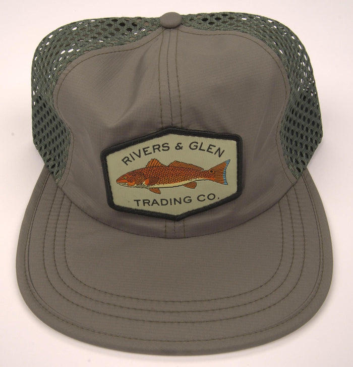R&G Mesh Redfish Hat Olive Rogue 935 Rivers and Glen Trading Co. Hats Olive/GreenRedfish/Rogue935 Headwear Rivers and Glen Trading Co