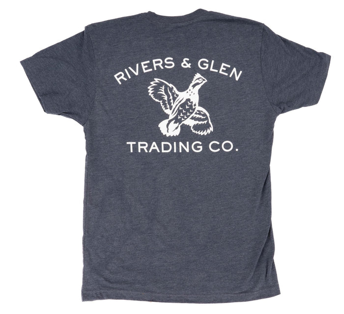 R&G Quail Next Level Triblend SS Tee Rivers and Glen Trading Co. Shirts Vintage Navy / S Short Sleeve Tee Shirts Rivers and Glen Trading Co