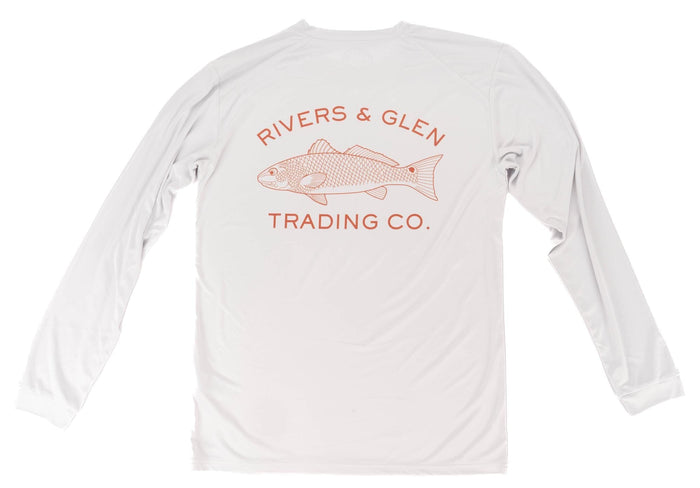 R&G Redfish Solar LS Crew Rivers and Glen Trading Co. Shirts Men's Long Sleeve Crew Shirts Rivers and Glen Trading Co