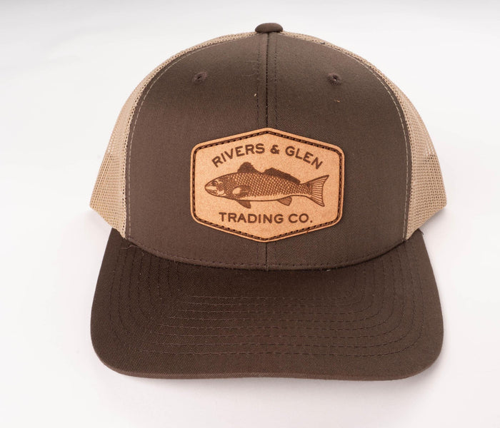 R&G Redfish Trucker (Brown) Rivers and Glen Trading Co. Hats LP Brown/Khaki Headwear Rivers and Glen Trading Co