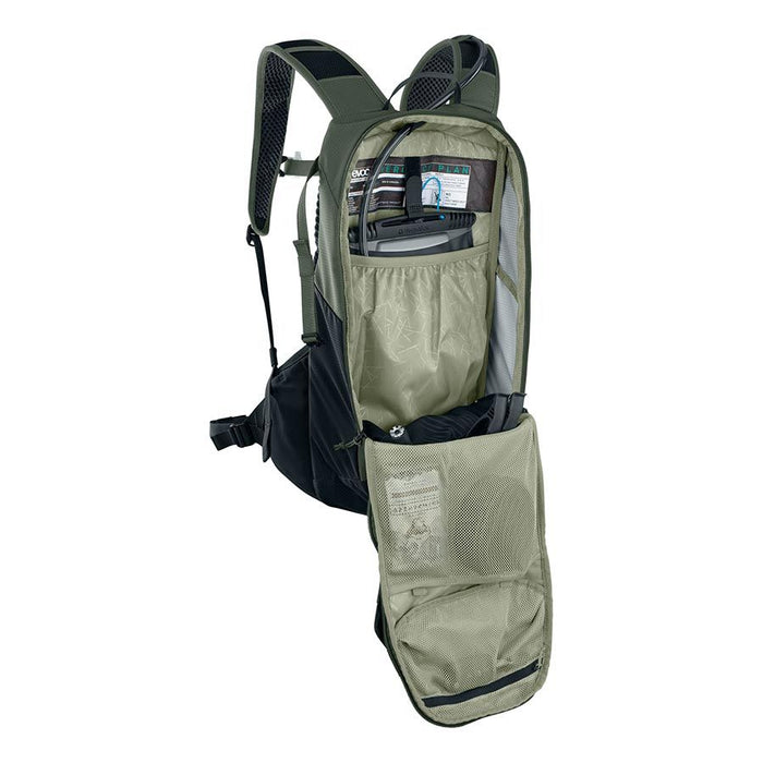 Green hydration backpack on a white background