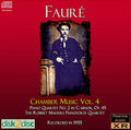 ROBERT MASTERS QUARTET Fauré: Chamber Music, Vol. 4 (1955) - PACM063 - CD