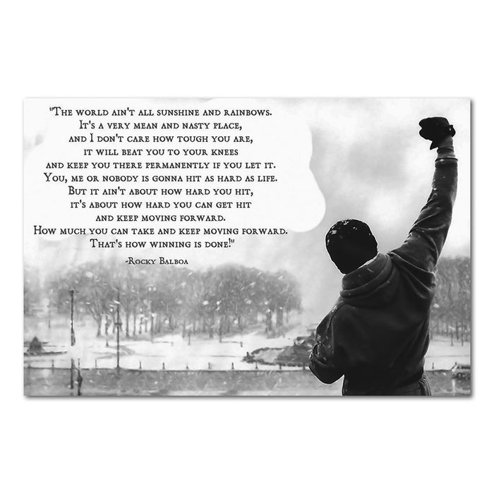 Rocky Balboa Motivational Quotes Wall Art Canvas Printing - BlueArtDecor