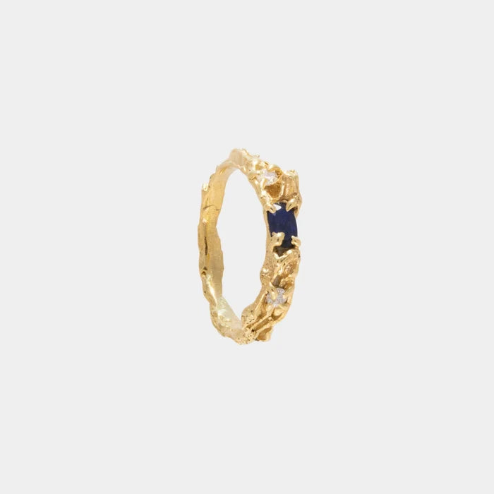 Rosea Sapphire Moissanite Ring