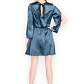 Round Neck Open Long Sleeve Above Knee Formal Dress