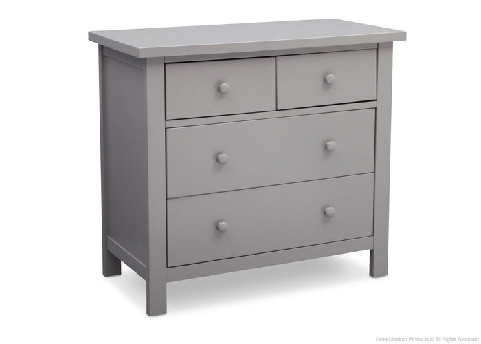 Delta Children Grey (026) 4 Drawer Dresser Side View a2a