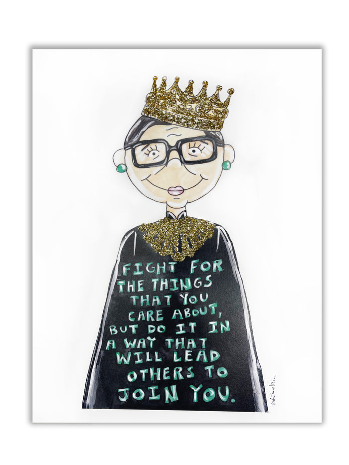 Ruth Quote Glitter Art Print