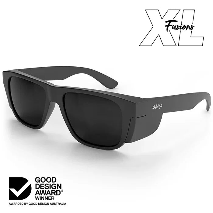 SafeStyle FMBPXL100 Fusion XL Black Frame Polarised Safety Glasses