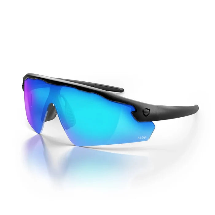 SafeStyle Phantoms Matte Black Frame/Reflectors Blue Lens