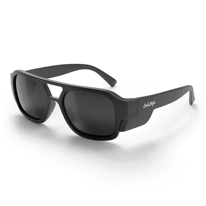 SafeStyle Skylines Matte Black Frame Grey Polarised Lens