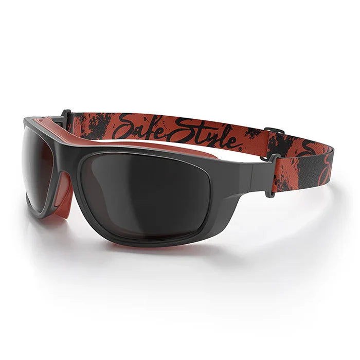 SafeStyle Switches Matte Black/Red Frame Grey Polarised Lens
