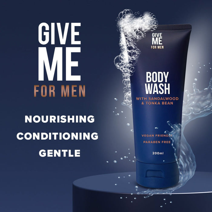 Sandalwood & Tonka Bean - Body Wash For Men - Give Me Cosmetics