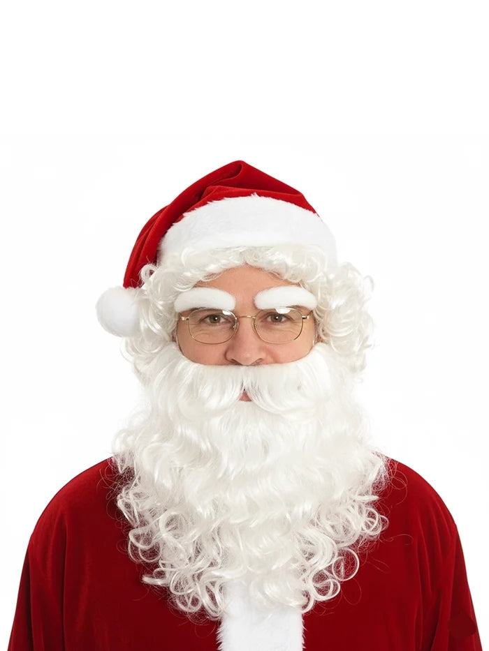 Santa Wig with Beard & Eyebrows - thefancydress.co.uk