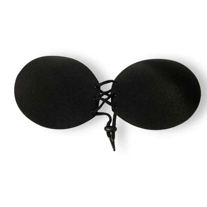 women's black round bra cup size B Self-Adhesive Lift Bras Nude or Black