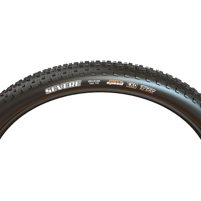 Maxxis, Severe, Mountain Tire, 29''x2.25, Folding, Tubeless Ready, MaxxSpeed, EXO, 120TPI, Black