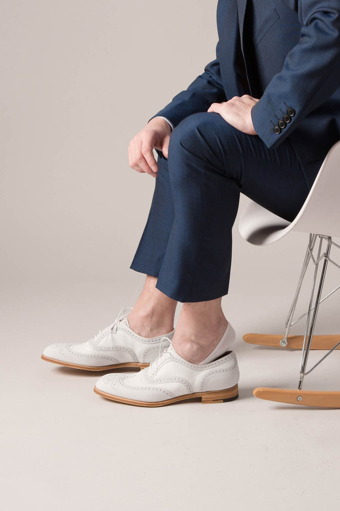 Seville WHITE Egyptian Cotton Invisible Men's Socks