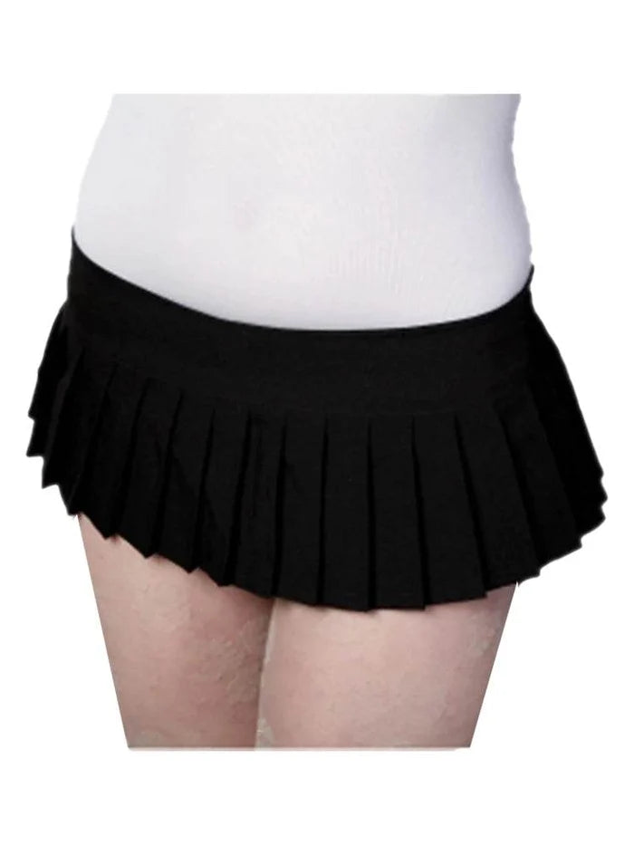 Sexy Adult Plain Mini Pleated School Girl Skirt - thefancydress.co.uk