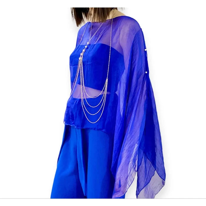 Sheer Poncho Shawl Top
