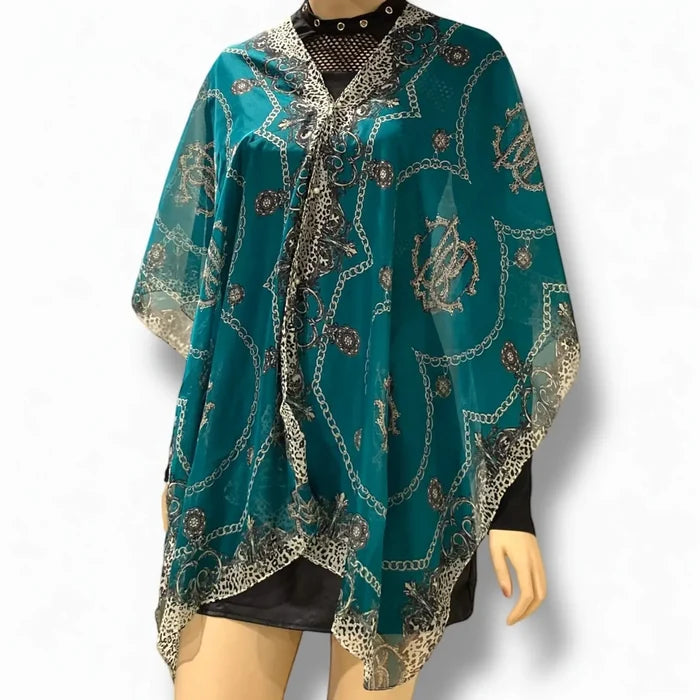 Sheer Poncho Shawl Top