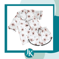 Shorts Set PJ's Flowers Pink/White