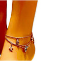 Silver Charming Multi Wrap Seashell Anklet