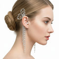 Silver Crystal Butterfly Wing Ear Cuffs set / women's/ one size