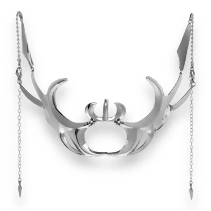 Silver Metal CyberPunk Face Chain Mask