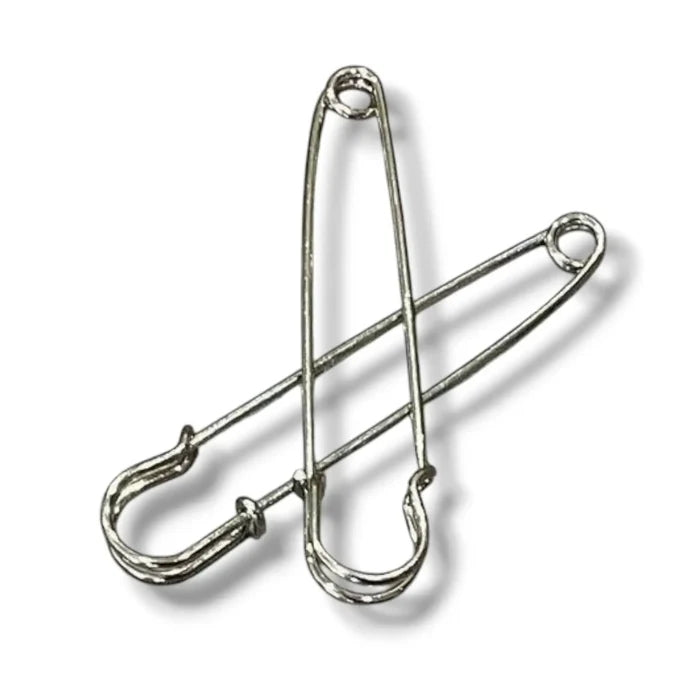 Silver Safety Pin Ear Weights - Silver / Dangle / Unisex - Earrings