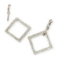 Silver Square Hoop Earrings - Wild Time Fashion