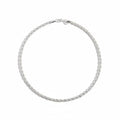 Silver Twisted Spiral Rope Chain Bracelet in 925 sterling silver with 4mm width and lobster clasp closure flat lay 8.5"