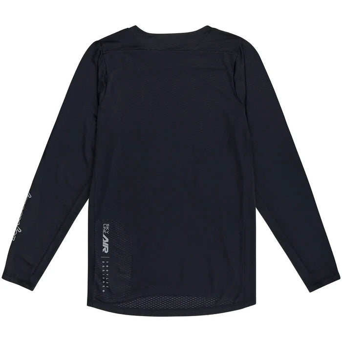 Black long-sleeve shirt on a white background
