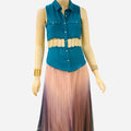 Sleeveless Cut Out Chain Waist Top