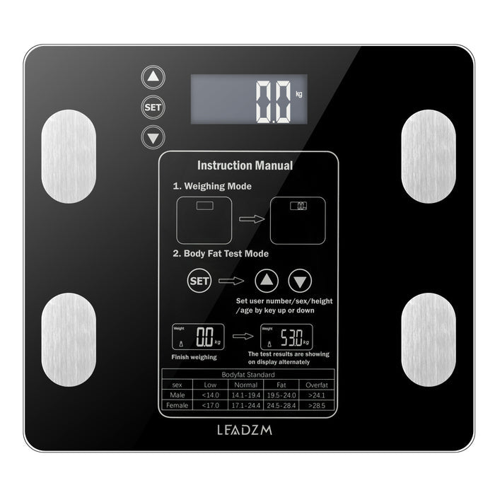 Smart Bathroom Scale – LCD BMI & Weight Tracker (400lbs)