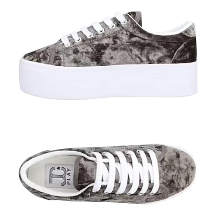 Smoked Lace Up Platform Sneakers